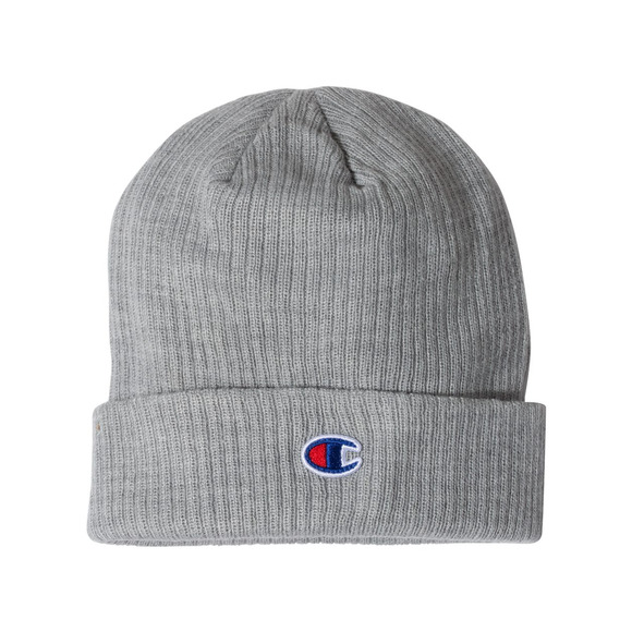 Champion Other - Champion unisex Ribbed Cuffed Beanie Knit Hat 7" Heather Grey